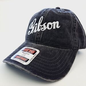 Gibson Guitars Low Profile Baseball Dad Hat Cap Buckle Gray Cotton Retro Musical